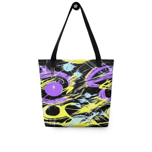 Blacklight Frenzy on a Tote Bag
