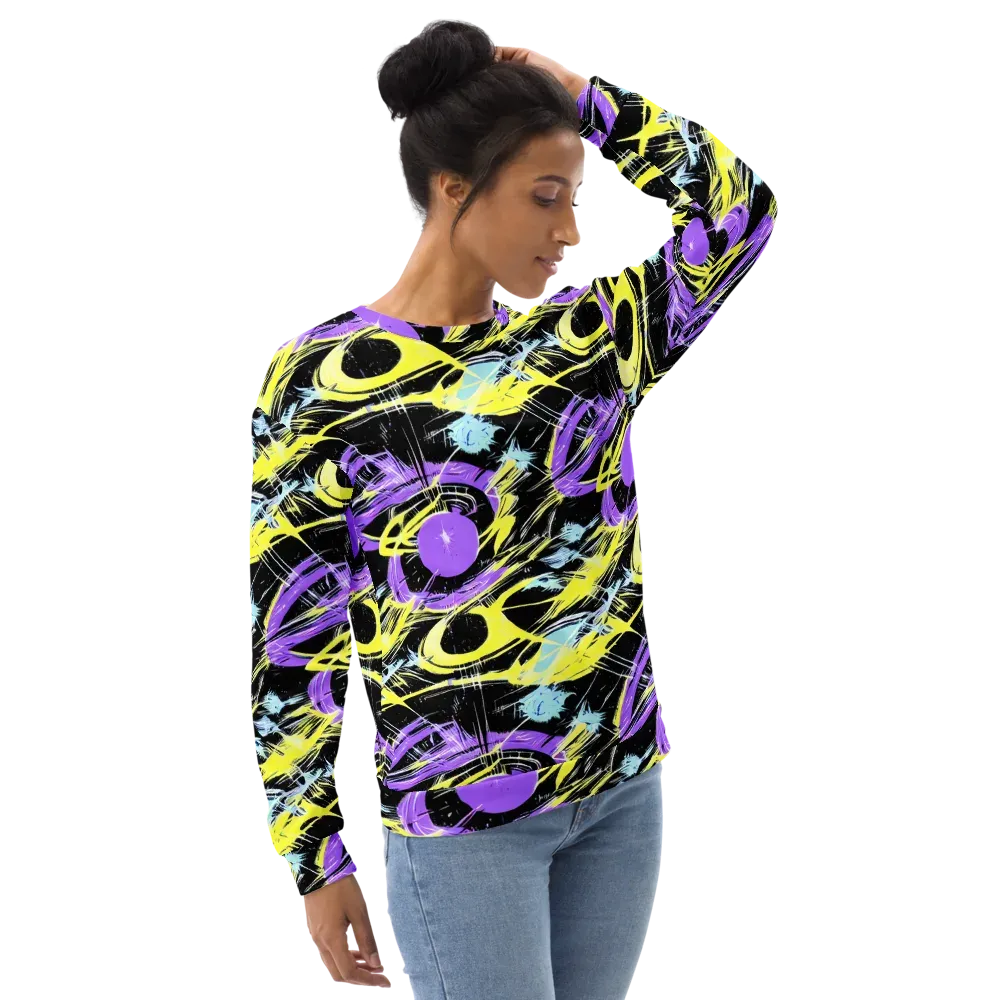 Blacklight Frenzy on Sweatshirt — Right Front