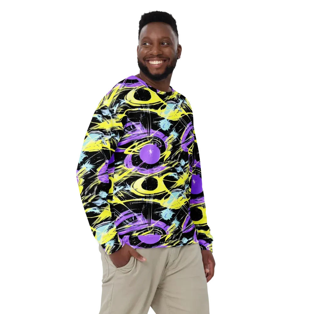 Blacklight Frenzy on Sweatshirt — Front