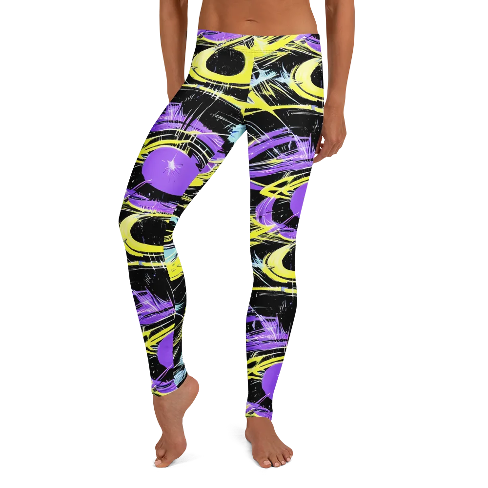 Blacklight Frenzy on Leggings — Front