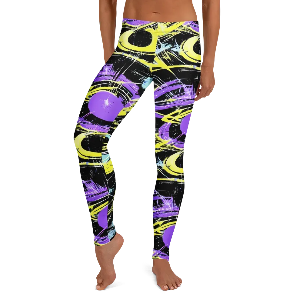 Blacklight Frenzy on Leggings — Front