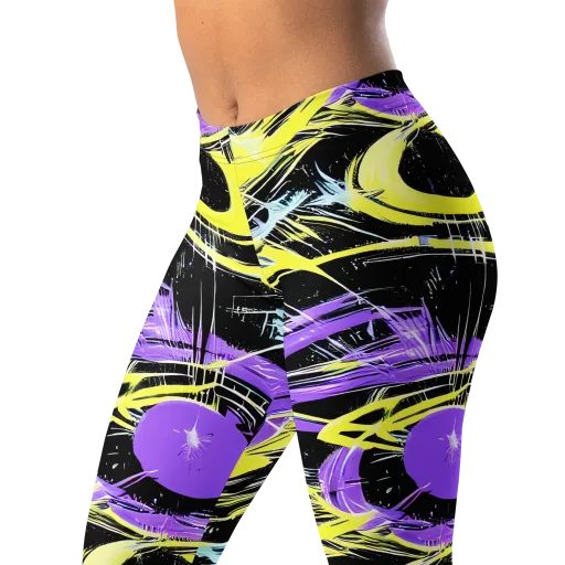 Blacklight Frenzy on a Leggings
