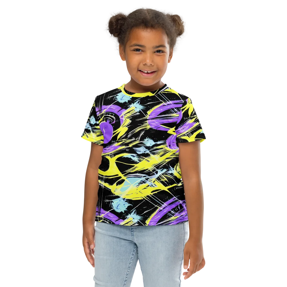 Blacklight Frenzy on Kids Crew Neck T-Shirt — Front