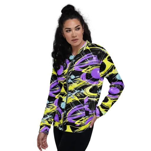 Blacklight Frenzy on a Bomber Jacket