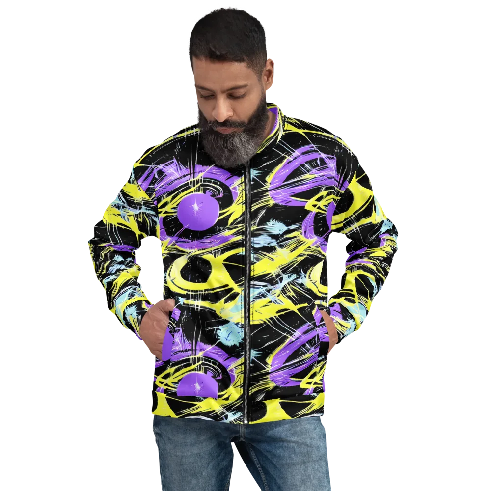 Blacklight Frenzy on Bomber Jacket — Front