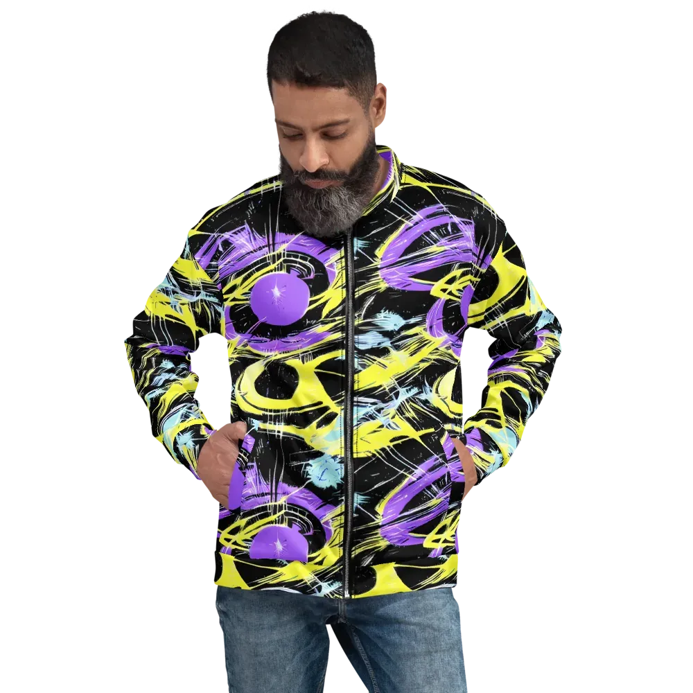 Blacklight Frenzy on Bomber Jacket — Front