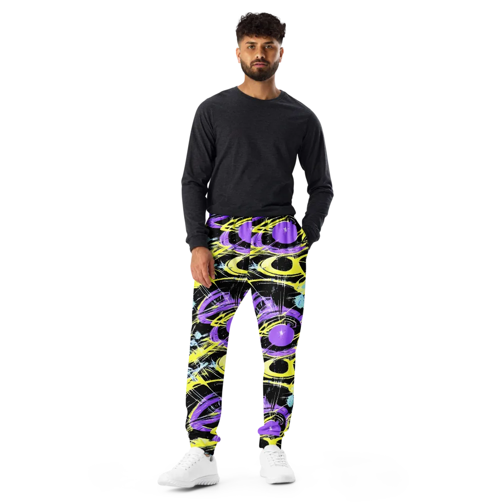 Blacklight Frenzy on Men's Joggers — Front