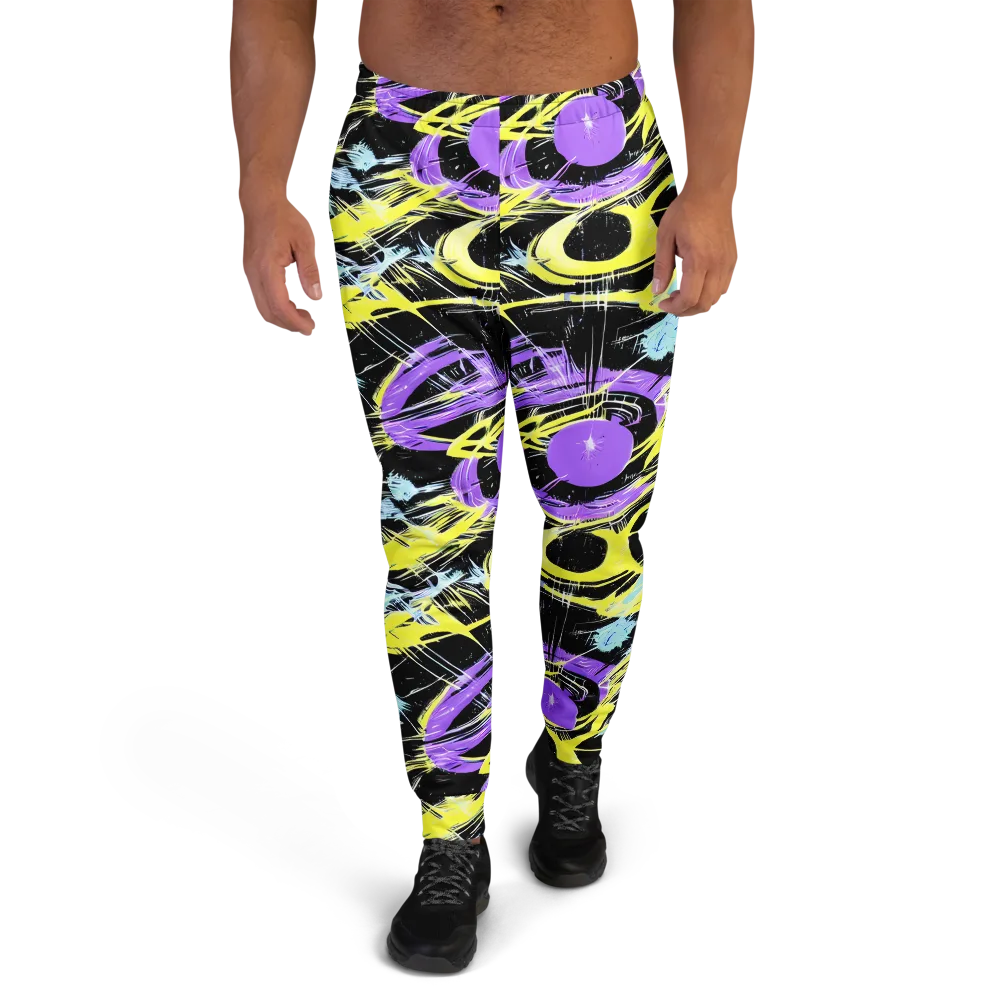 Blacklight Frenzy on Men's Joggers — Front