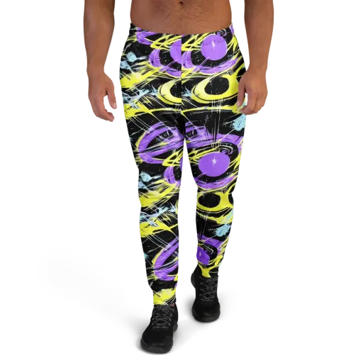 Blacklight Frenzy on a Men's Joggers