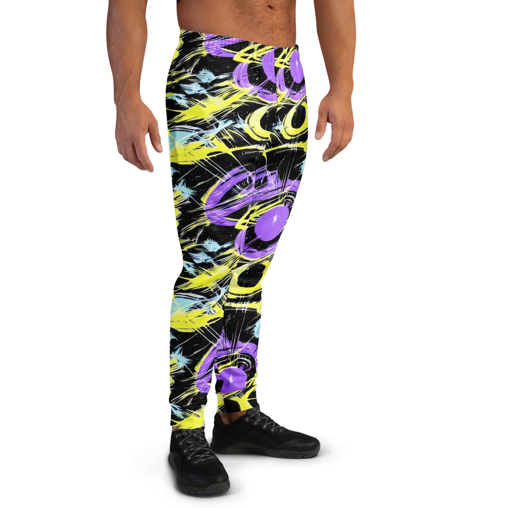 Blacklight Frenzy on Men's Joggers — Right
