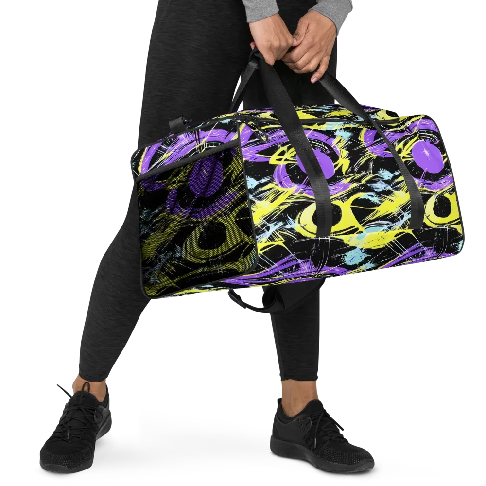 Blacklight Frenzy on Duffle Bag — Right Front