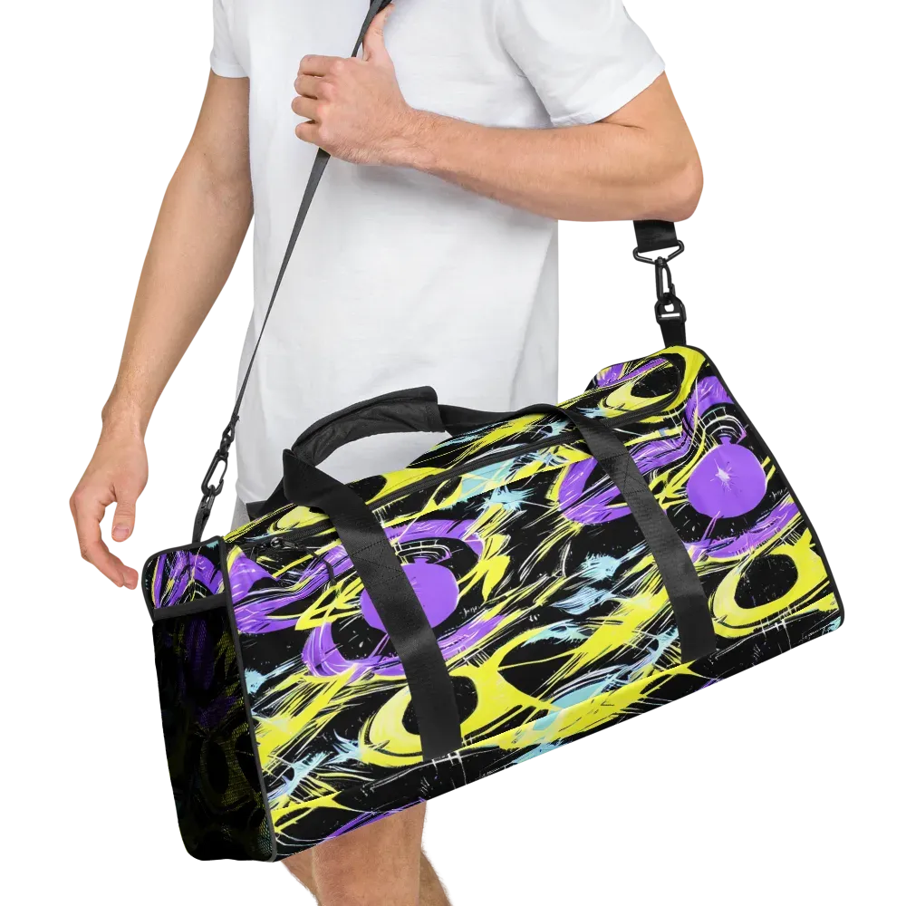 Blacklight Frenzy on Duffle Bag — Right Front