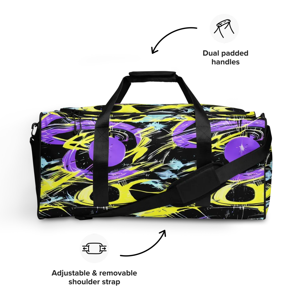Blacklight Frenzy on Duffle Bag — Front
