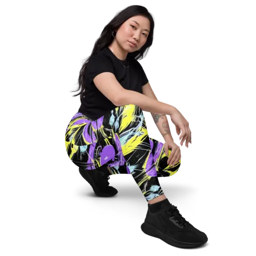 Blacklight Frenzy on a Leggings with Pockets