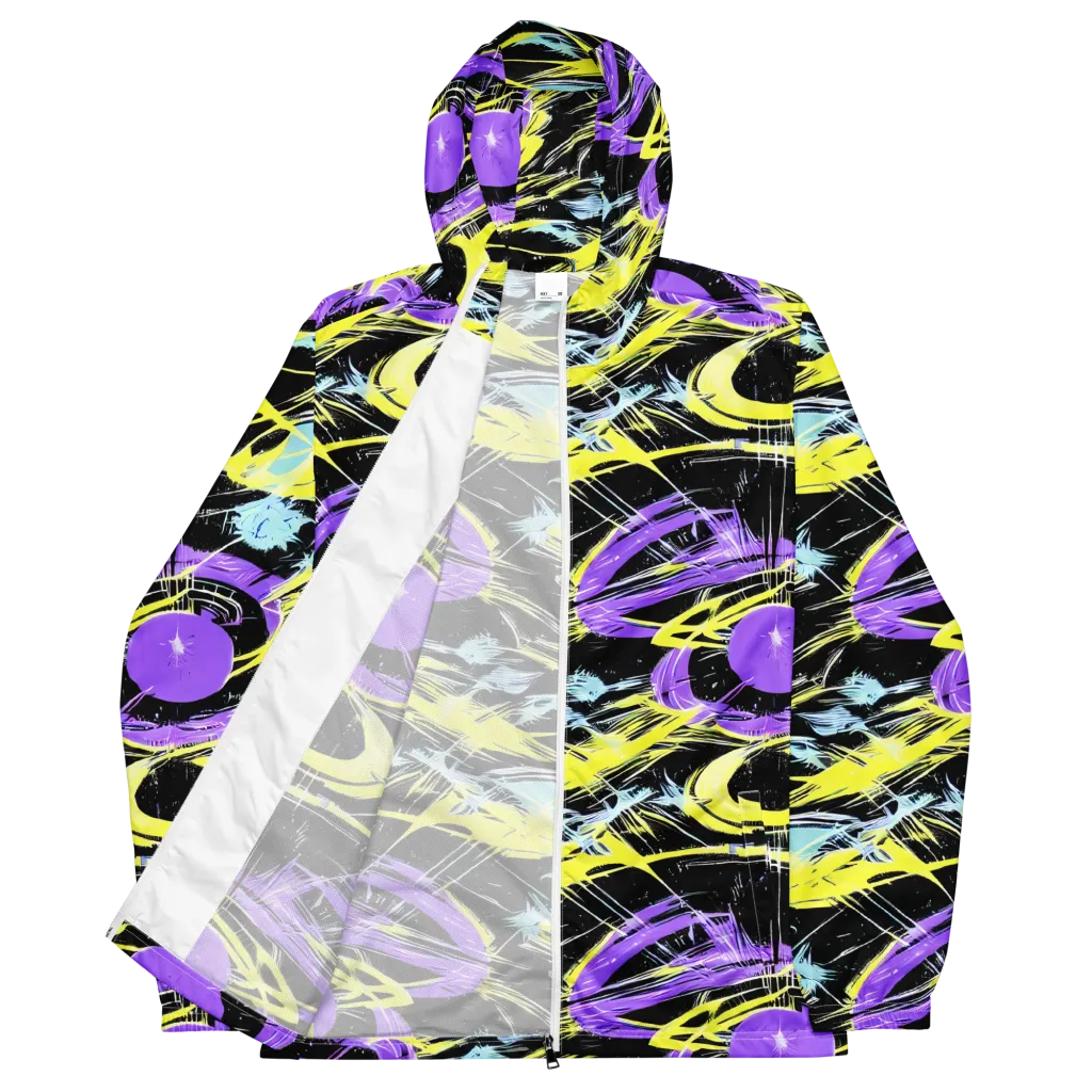 Blacklight Frenzy on Men's Windbreaker — Front
