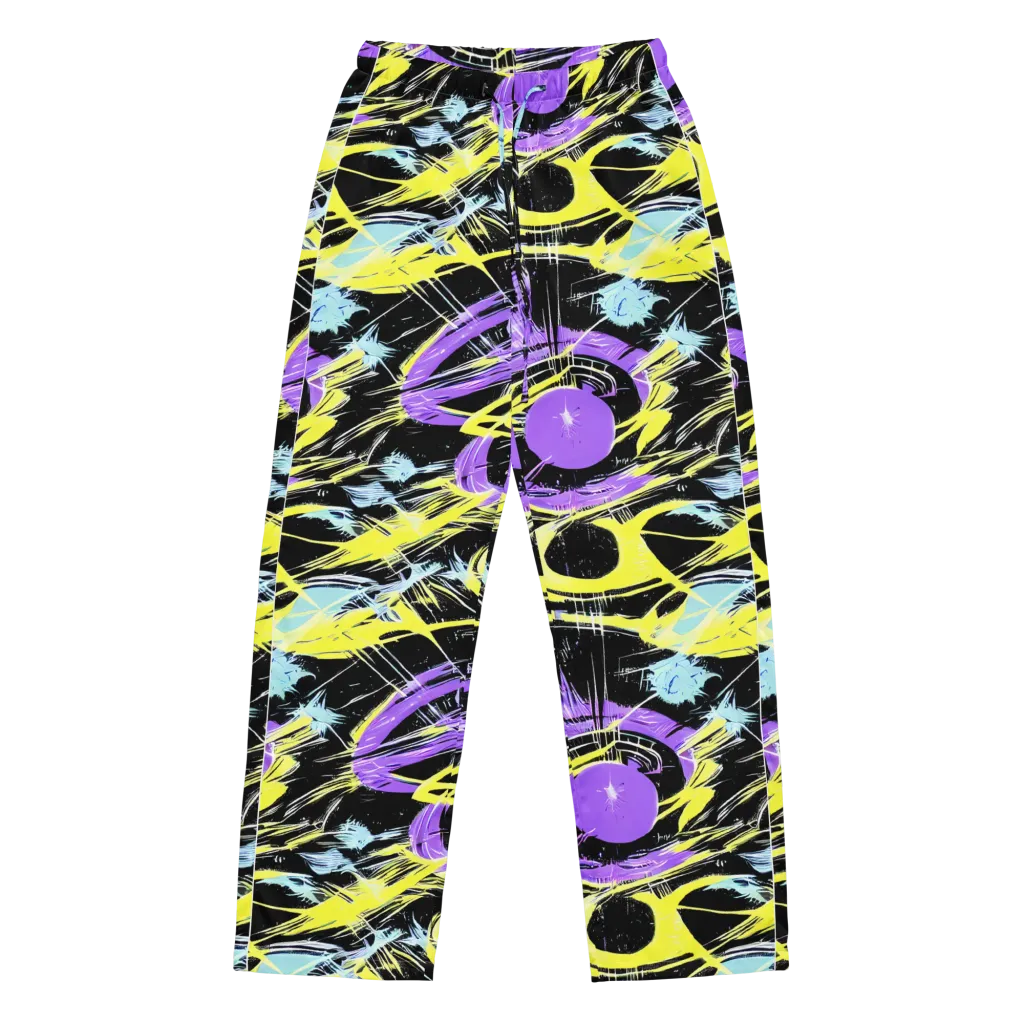 Blacklight Frenzy on Women's Pajama Pants — Front
