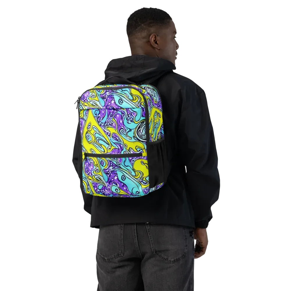 Aqua Acid on Utility Backpack — Back