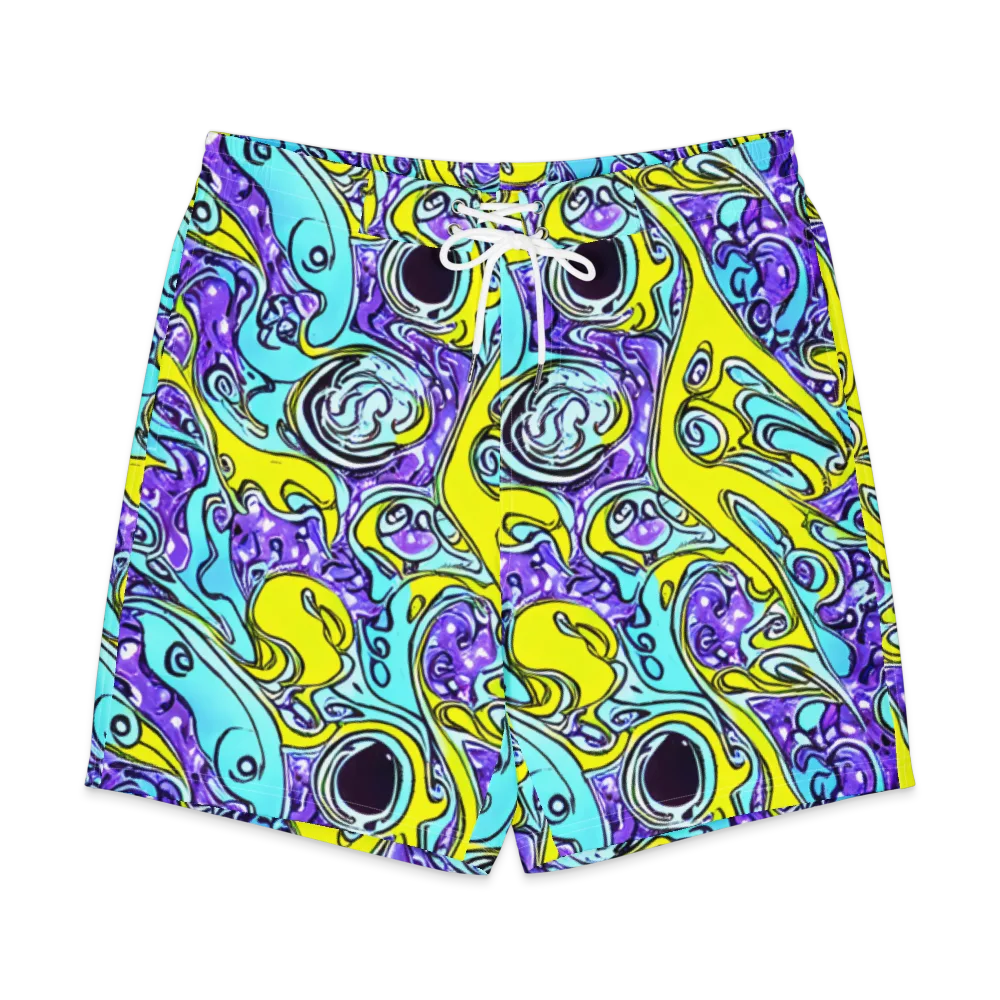 Aqua Acid on Men's Board Shorts — Front