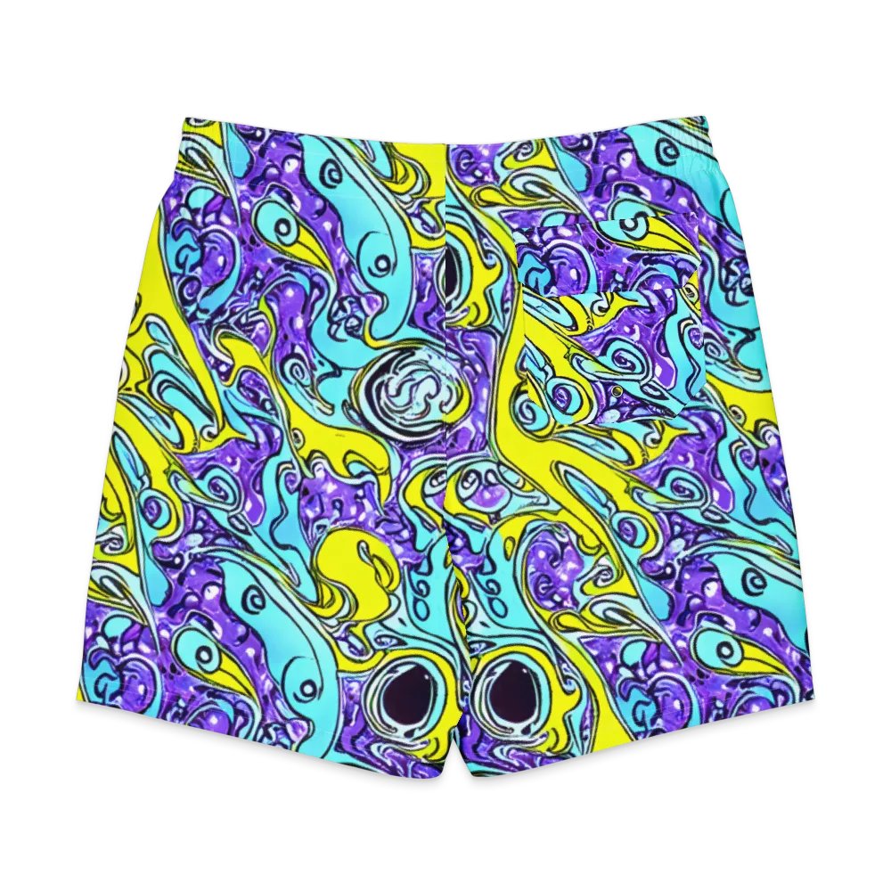 Aqua Acid on Men's Board Shorts — Back