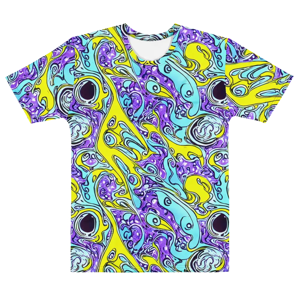 Aqua Acid on Men's Cotton Crew Neck T-Shirt — Front