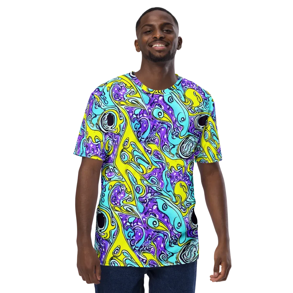 Aqua Acid on Men's Crew Neck T-Shirt — Front
