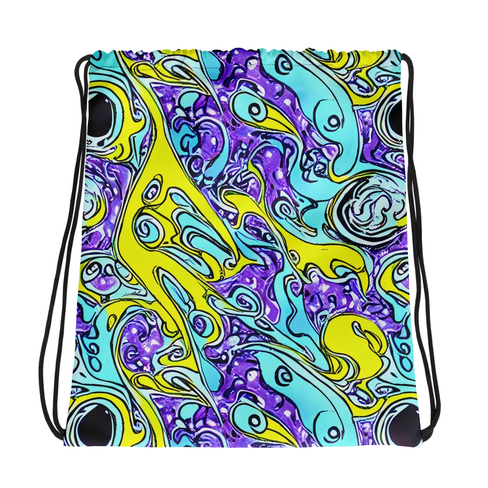 Aqua Acid on Drawstring Bag — Photo