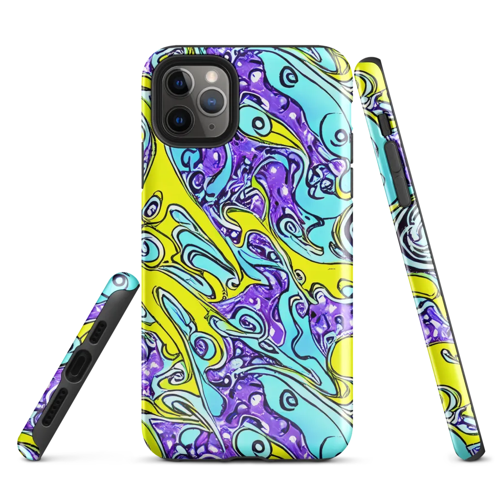 Aqua Acid on Tough Case for iPhone® — Front