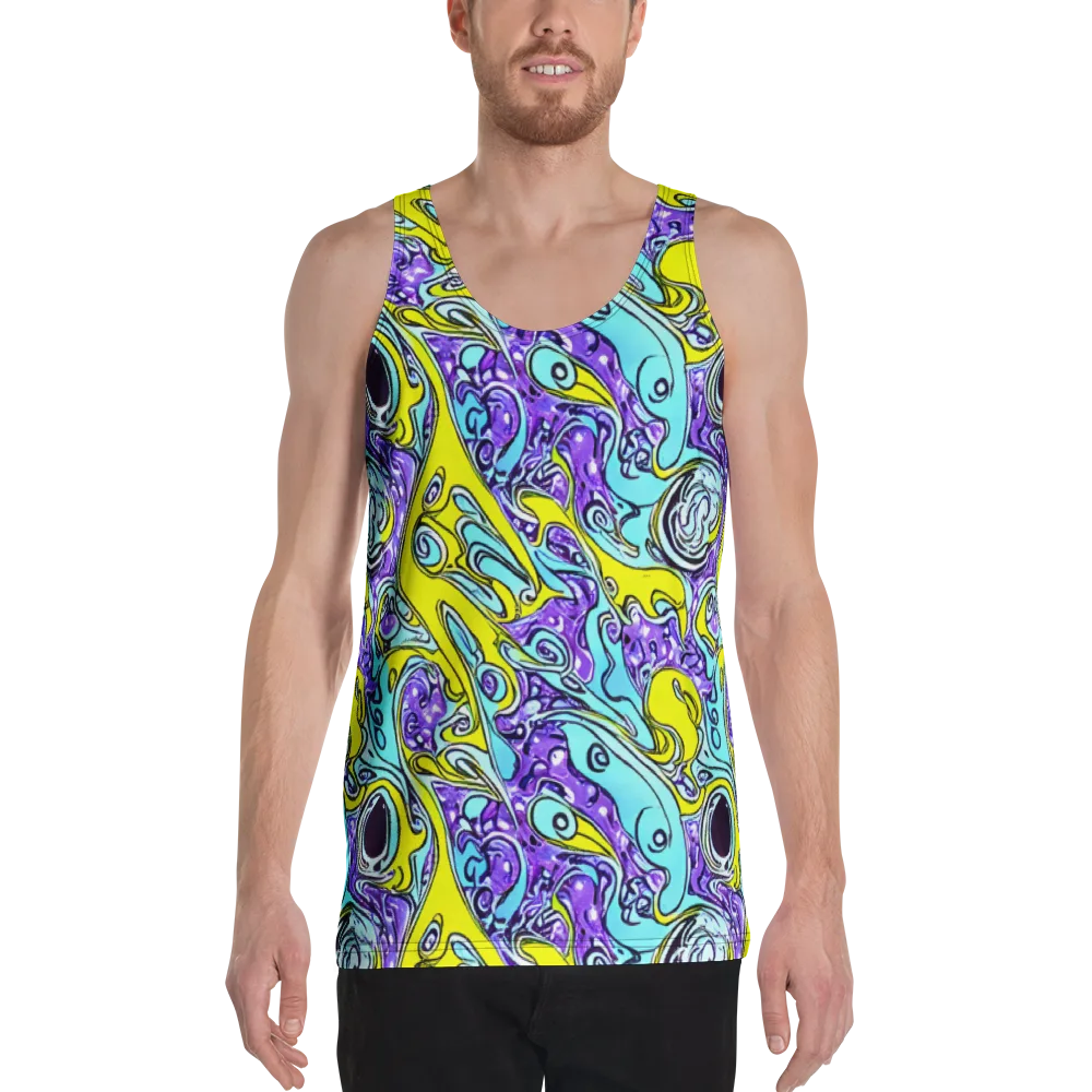 Aqua Acid on Men's Tank Top — Front