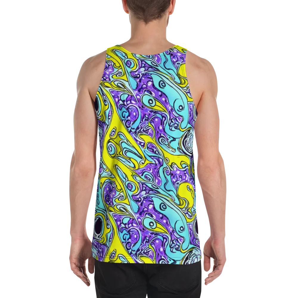 Aqua Acid on Men's Tank Top — Back