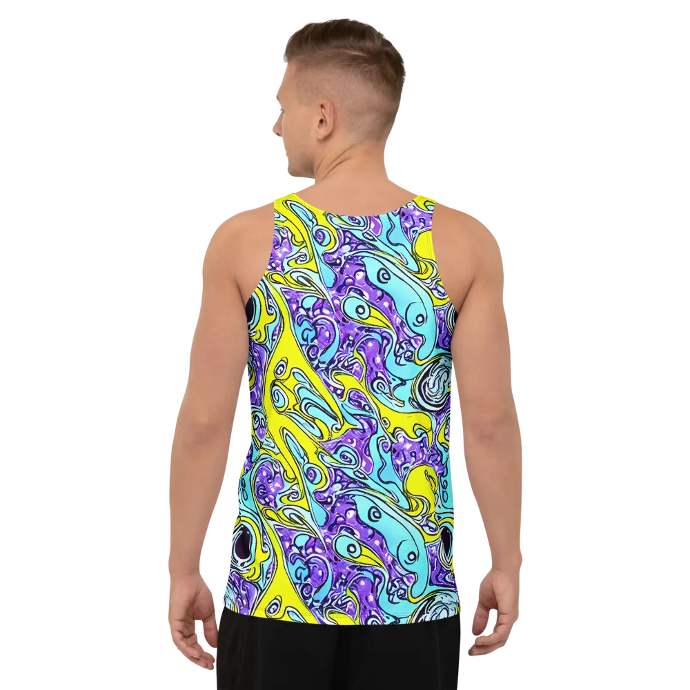 Aqua Acid on Men's Tank Top — Back