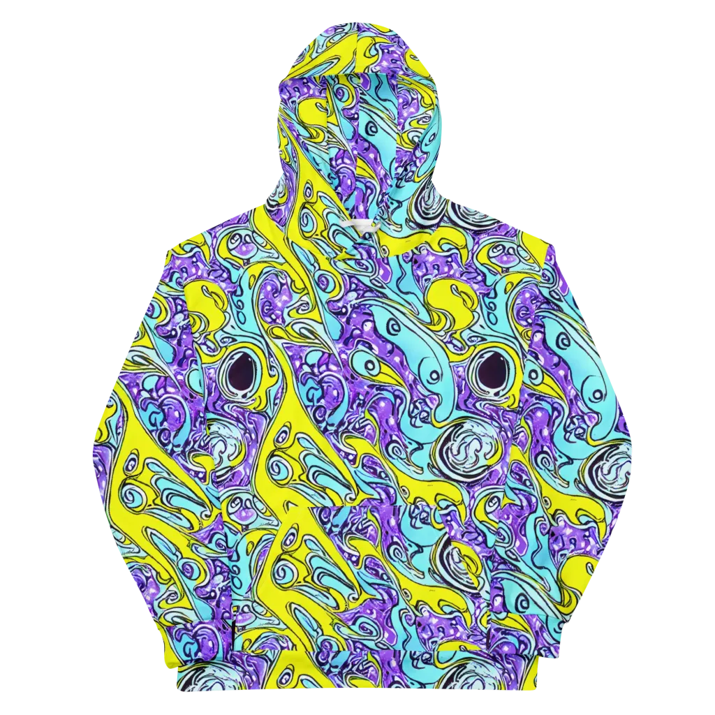 Aqua Acid on Cotton Hoodie — Front