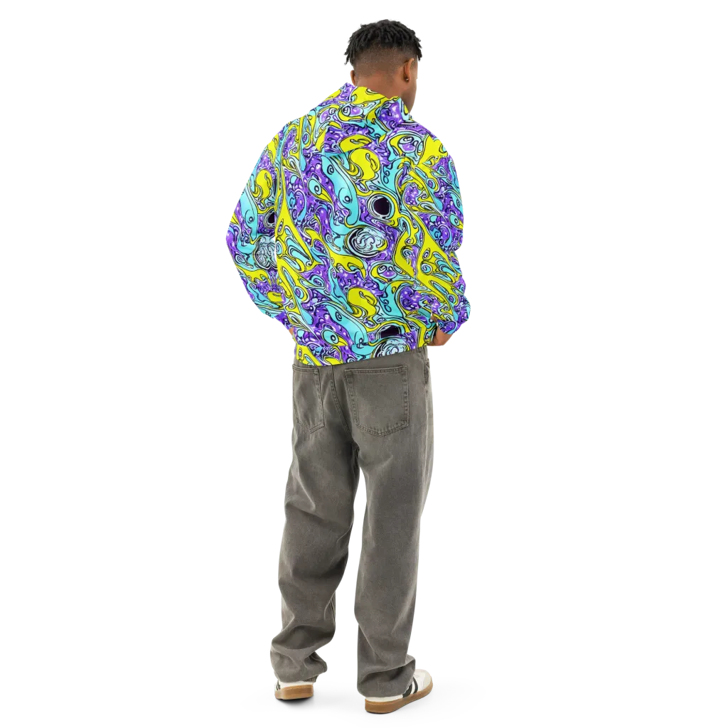 Aqua Acid on Cotton Hoodie — Back