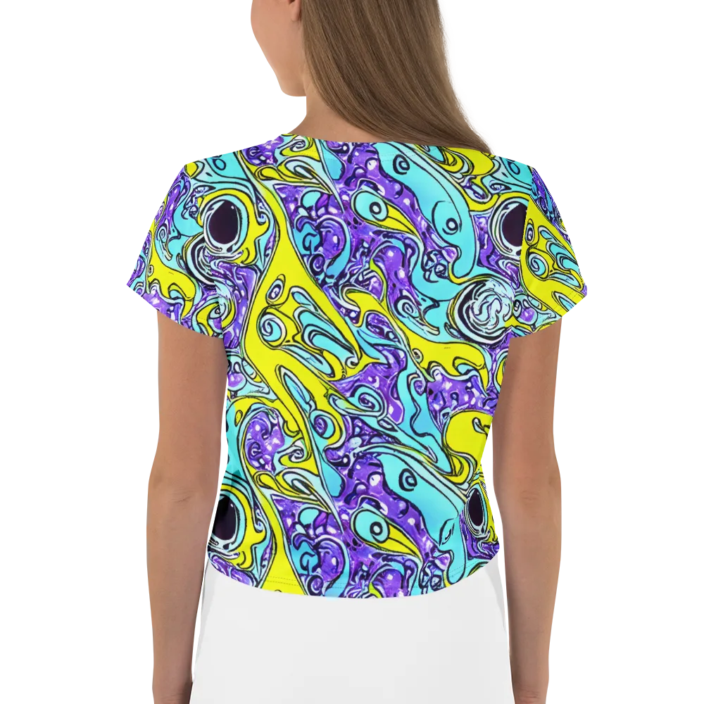 Aqua Acid on Crop Tee — Back