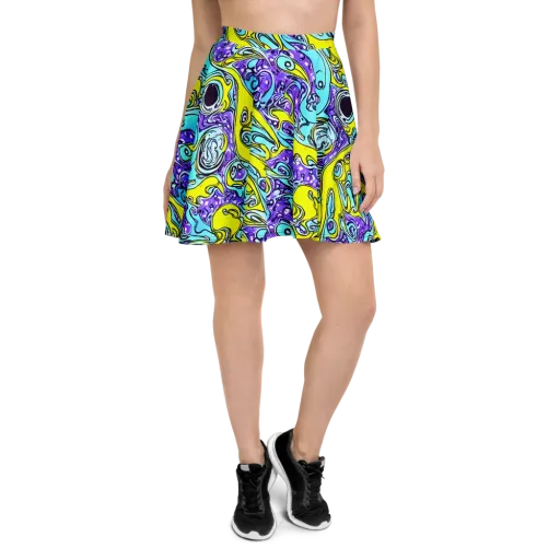 Aqua Acid on a Skater Skirt