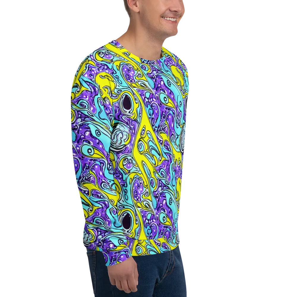 Aqua Acid on Sweatshirt — Right Front