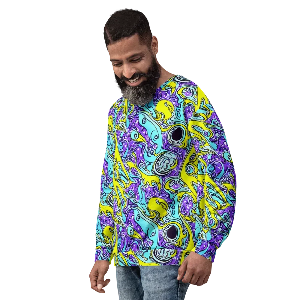 Aqua Acid on Sweatshirt — Left Front