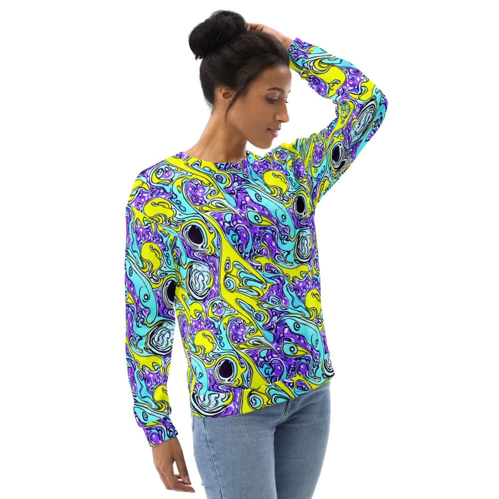 Aqua Acid on Sweatshirt — Right Front