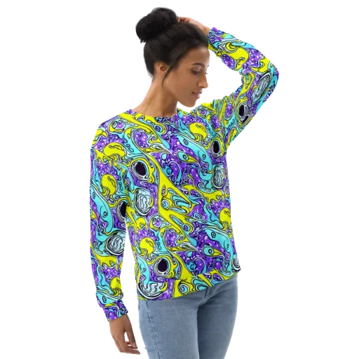 Aqua Acid on a Sweatshirt