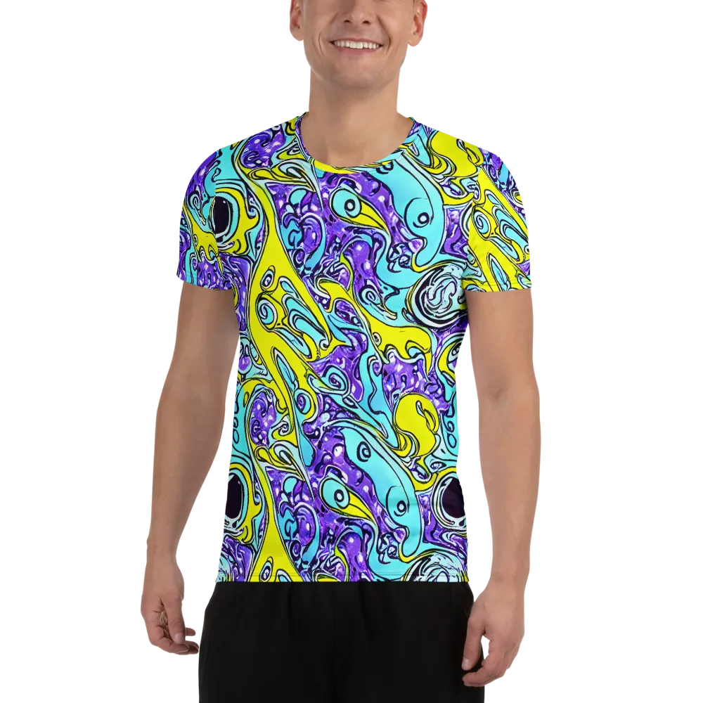 Aqua Acid on Men's Athletic T-Shirt — Front