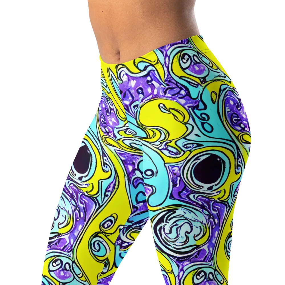 Aqua Acid on Leggings — Left Front