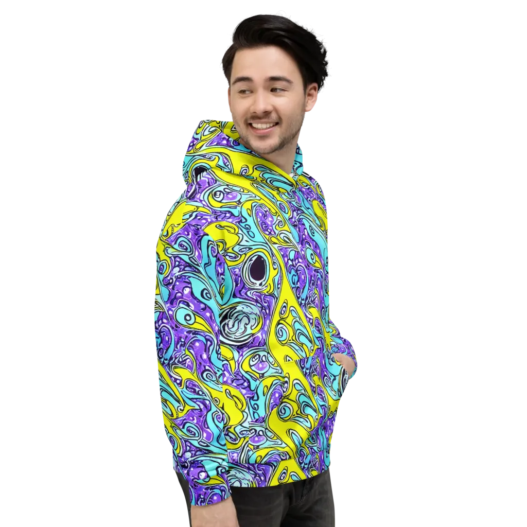 Aqua Acid on Hoodie — Right
