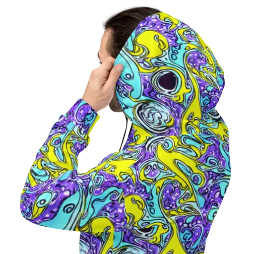 Aqua Acid on a Hoodie