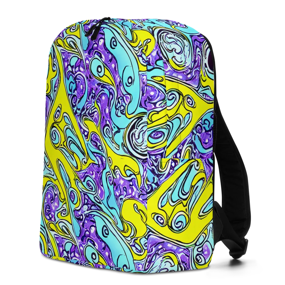 Aqua Acid on Minimalist Backpack — Left