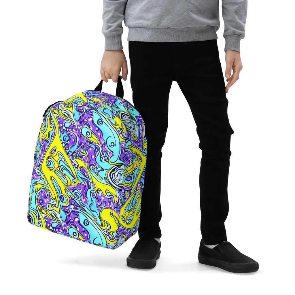 Aqua Acid on Minimalist Backpack — Zoomed-in