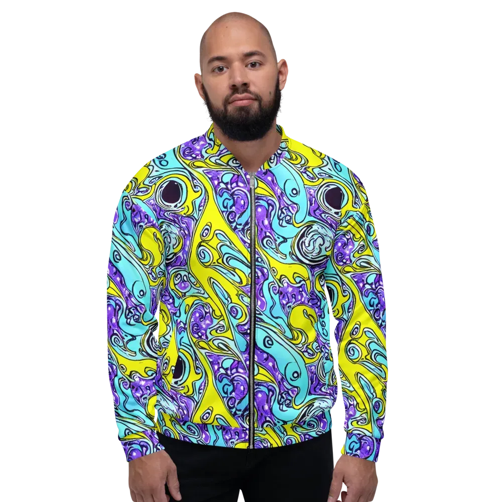Aqua Acid on Bomber Jacket — Front