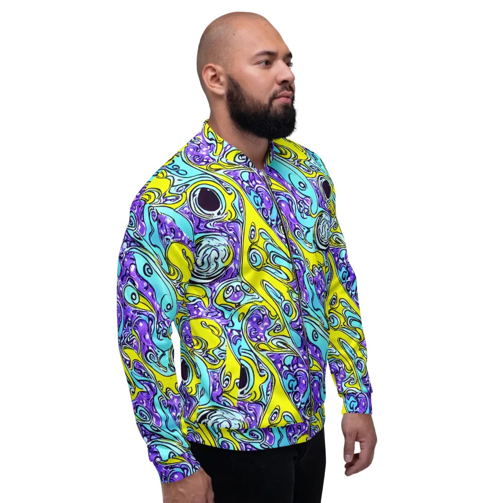 Aqua Acid on Bomber Jacket — Right