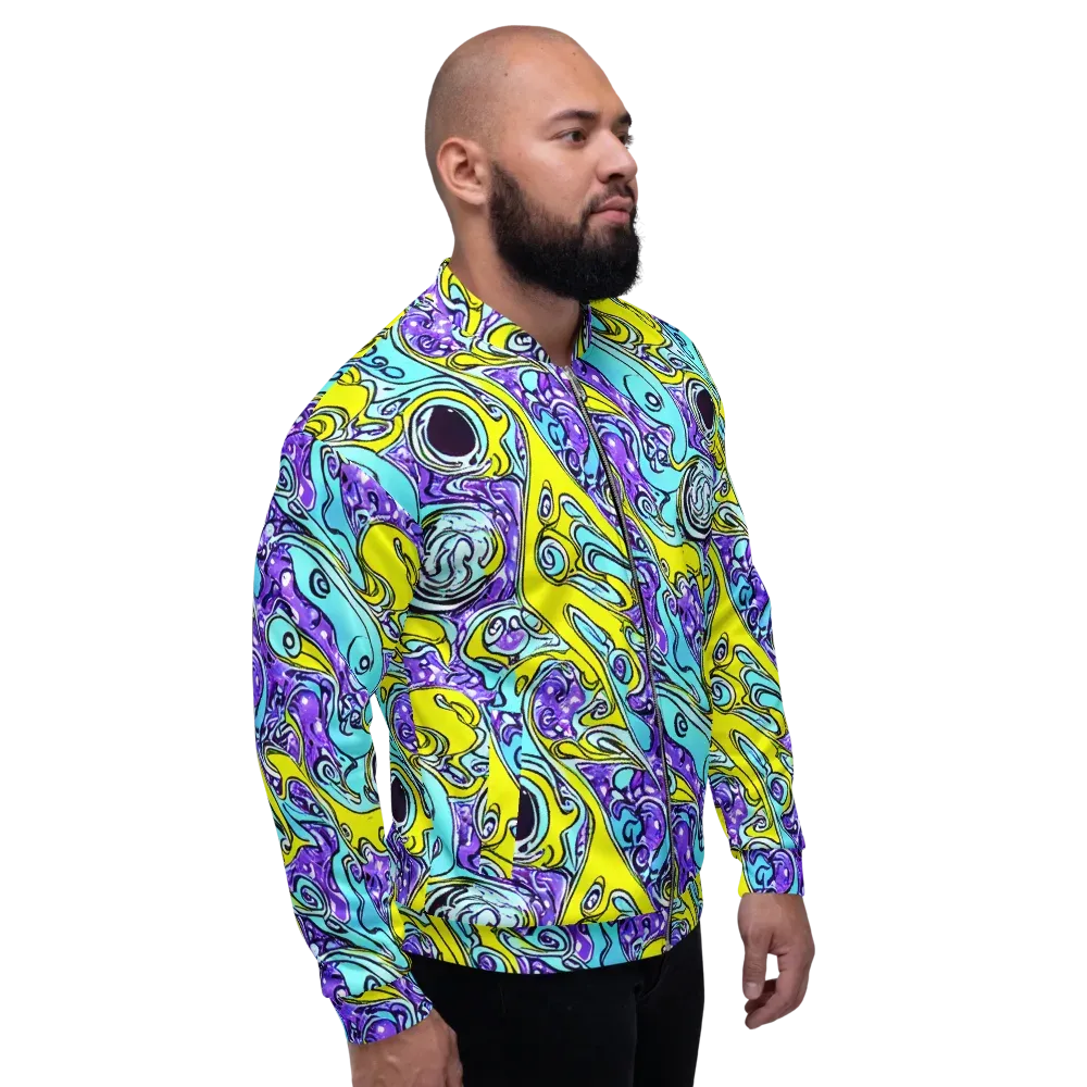 Aqua Acid on Bomber Jacket — Right