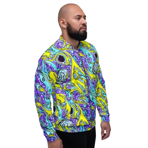 Aqua Acid on a Bomber Jacket