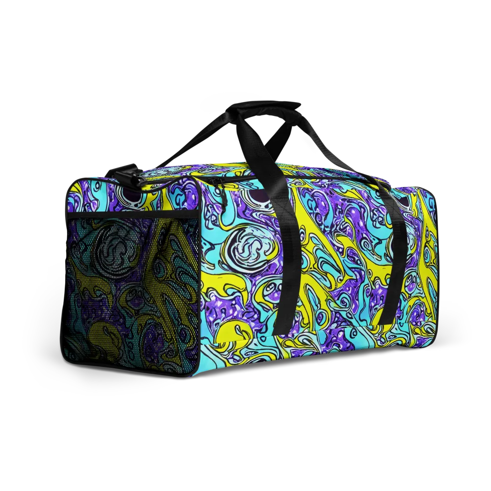 Aqua Acid on Duffle Bag — Right Front