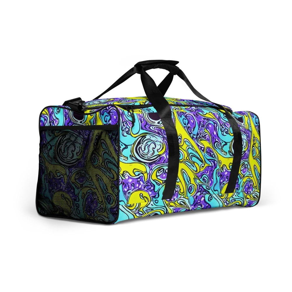 Aqua Acid on Duffle Bag — Right Front